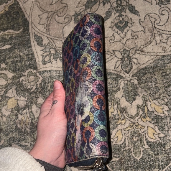 Coach Multicolor Circle Pattern Wallet - Picture 9 of 11
